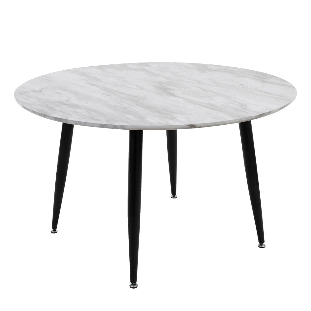 Artisan Marble Effect Coffee Table – White – Round
