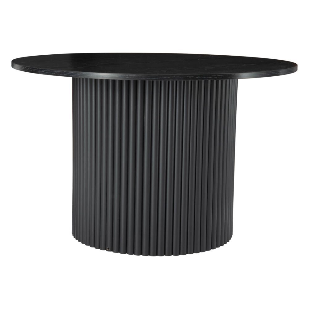 Serano Ribbed Coffee Table – Black – Round