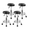 Forever Beauty 4 Set Black Salon Barber Stool Swivel Round Type