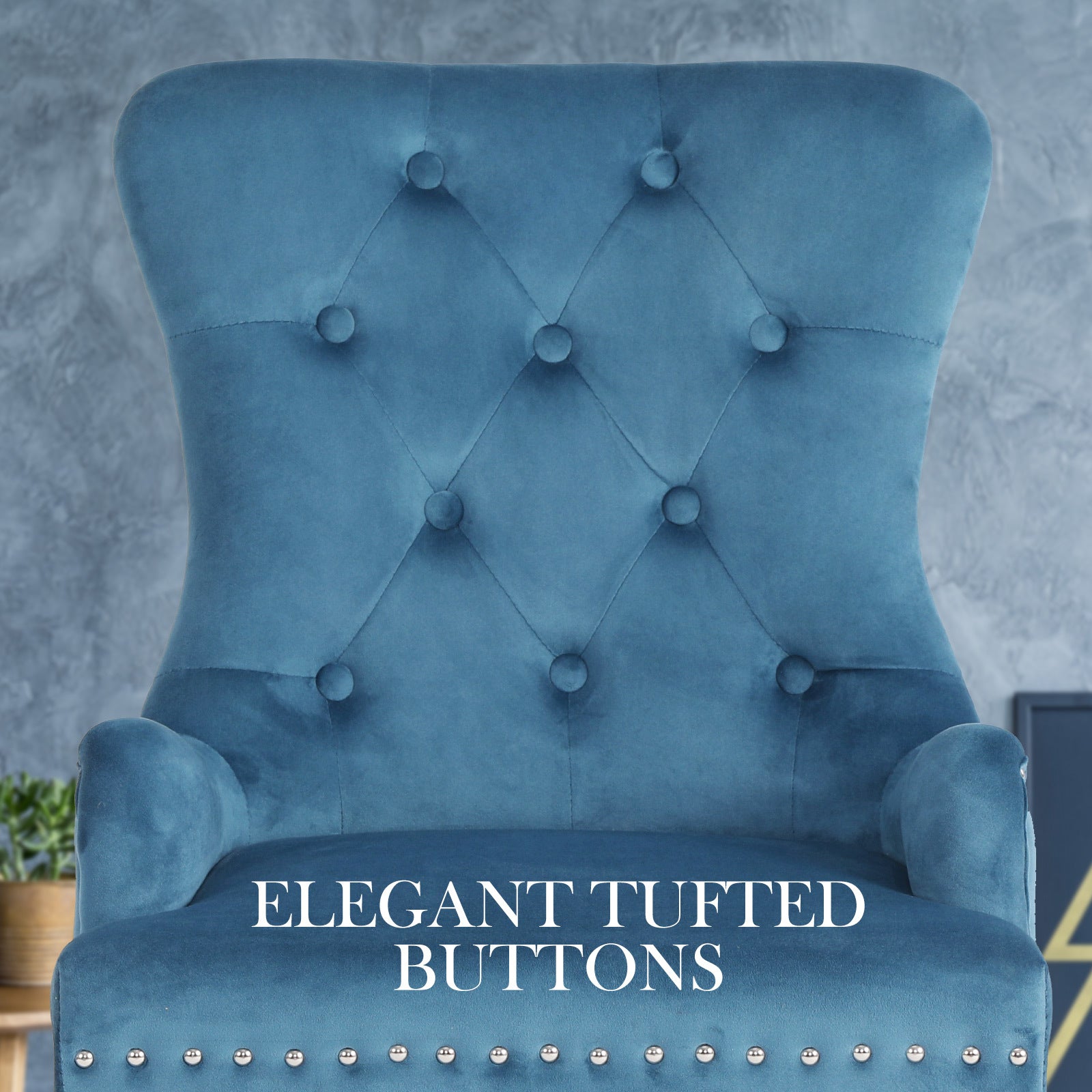 Rowan French Provincial Dining Chairs – Blue – Set of 2