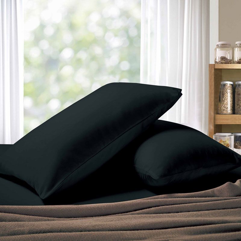 Haven 1000TC Ultra Soft Pillowcases – Black – King Set of 2