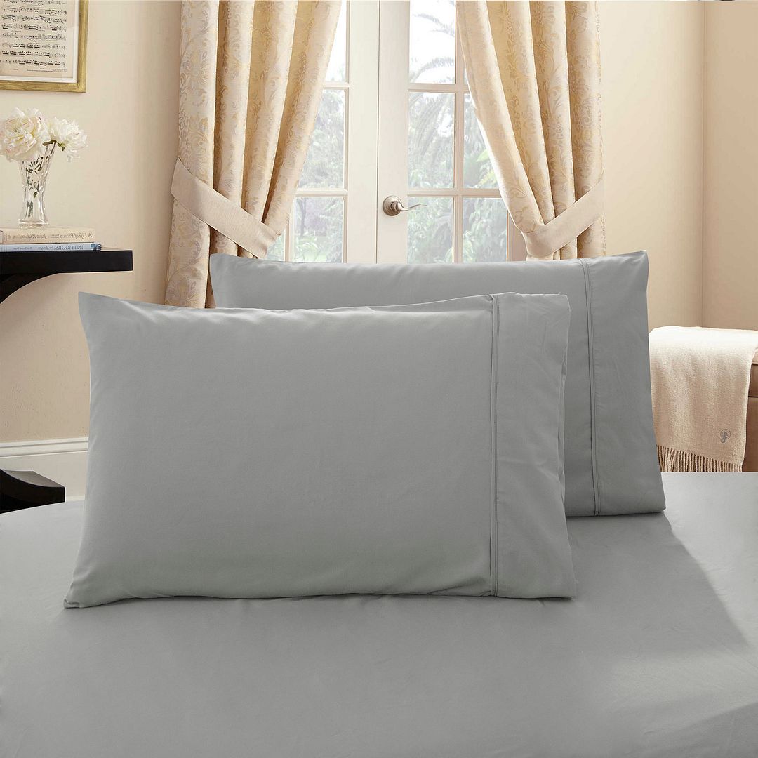 Haven 1000TC Premium Ultra Soft Pillowcases 2 - Pack - Grey – King