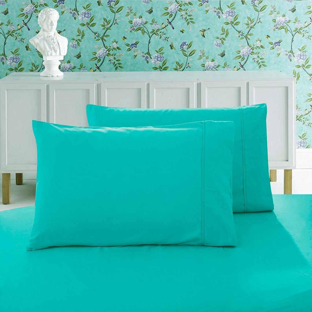 Rowan 1000TC Premium Ultra Soft Pillowcases 2 - Pack - Teal – King