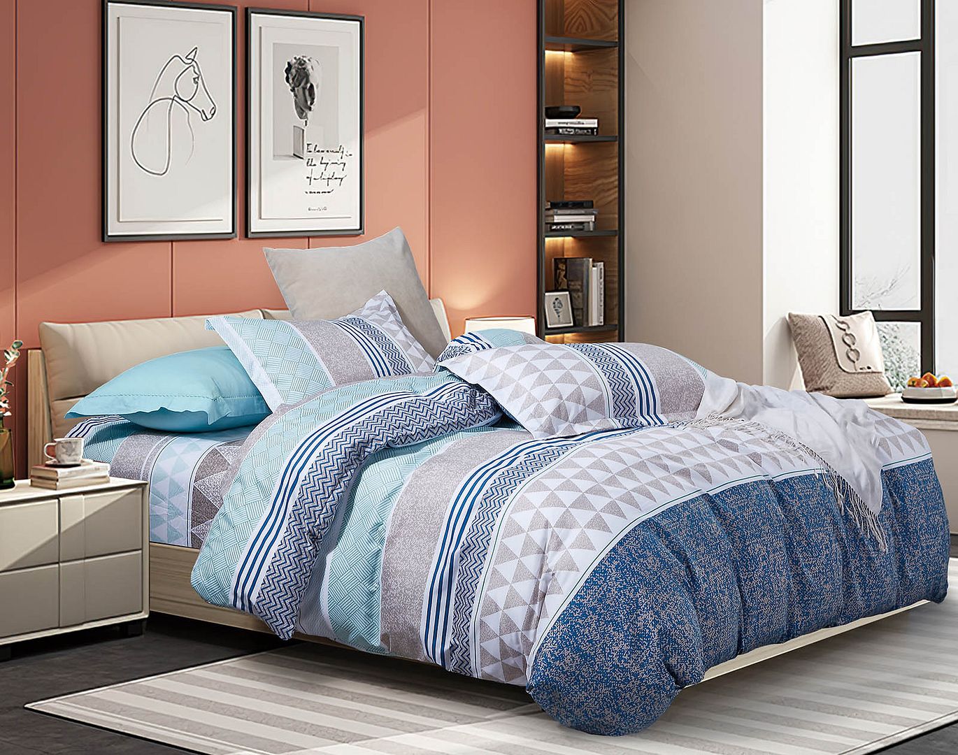 Danya Quilt Cover Set – Multi – Queen