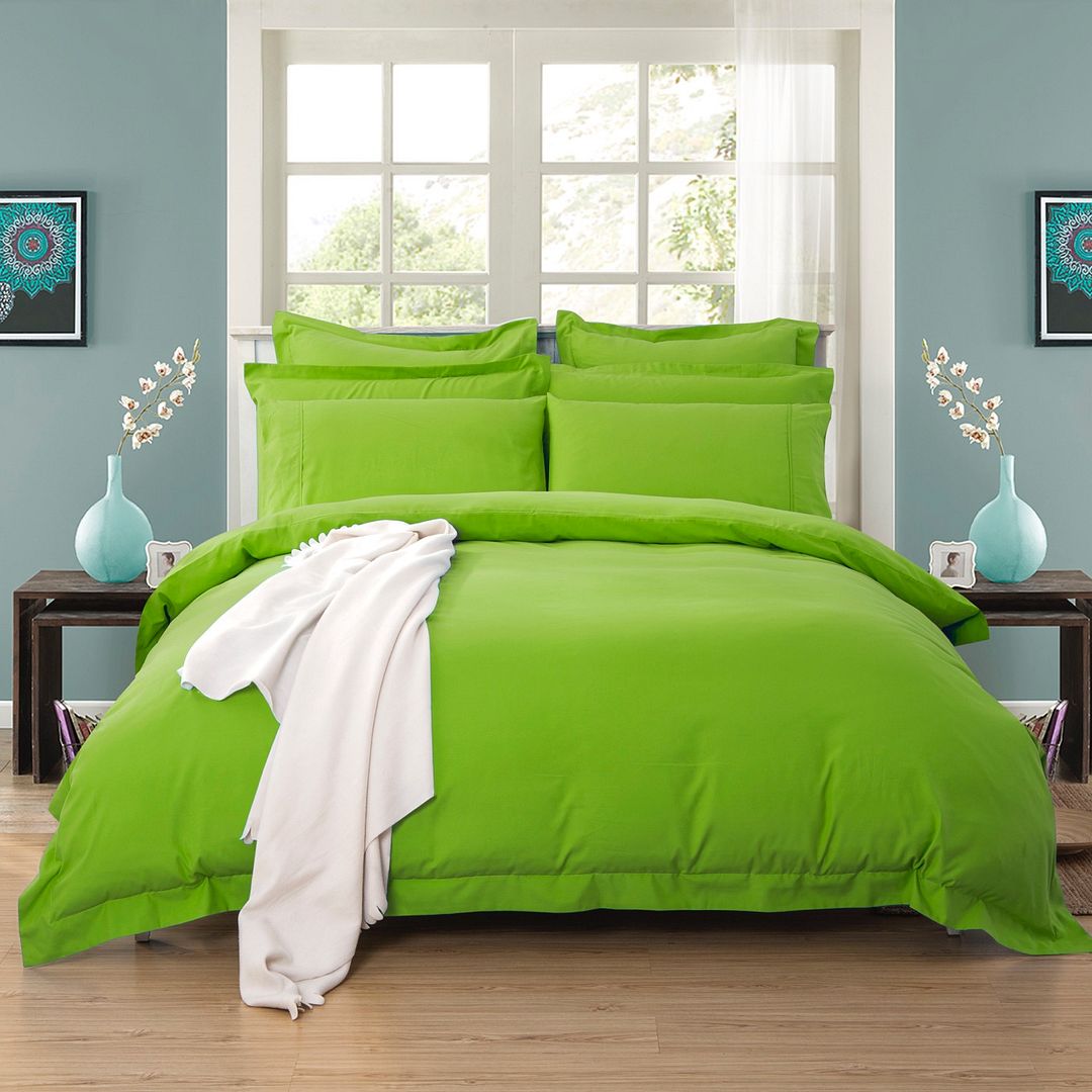 Atlas 1000TC Tailored Green Duvet Quilt Cover Set – Queen