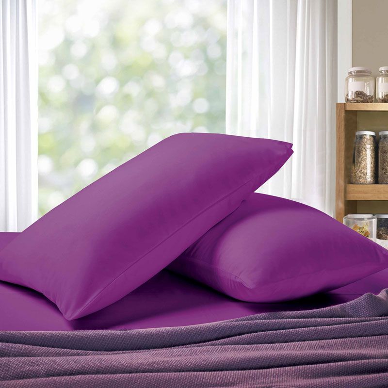 Arlo Premium Pillowcases – Purple – Queen