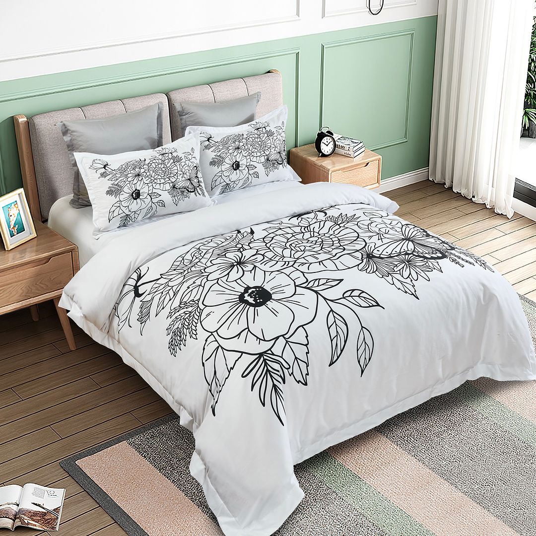Viene Floral Duvet Quilt Cover Set – Queen