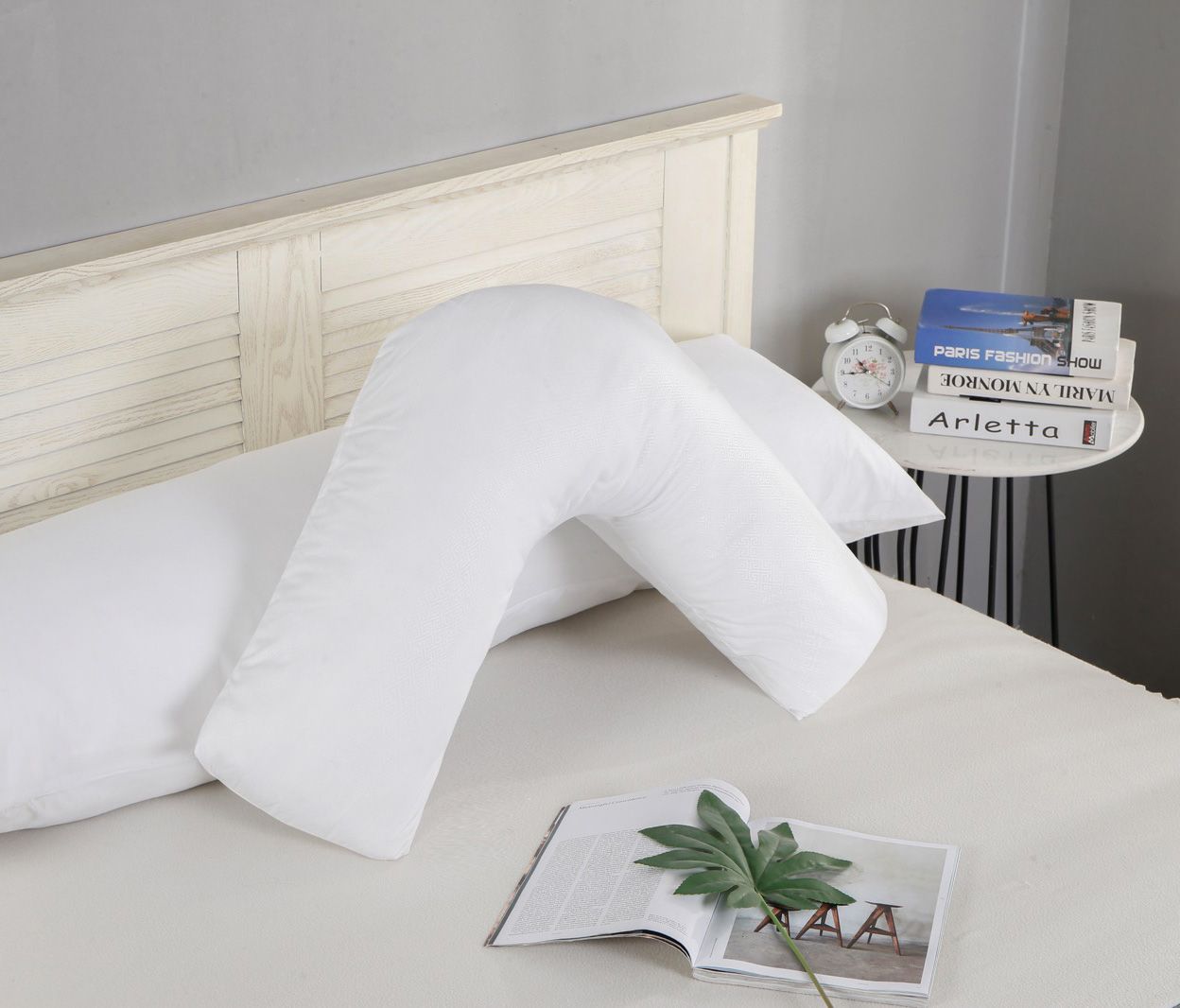 Arlo 1000TC Premium Ultra Soft V SHAPE Pillowcase - White