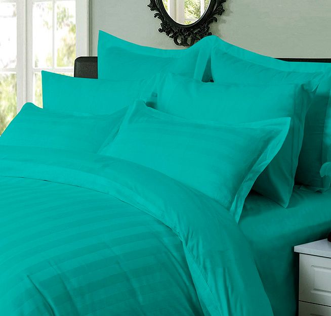 Linden Ultra Soft Striped Quilt Cover Set – Blue – King