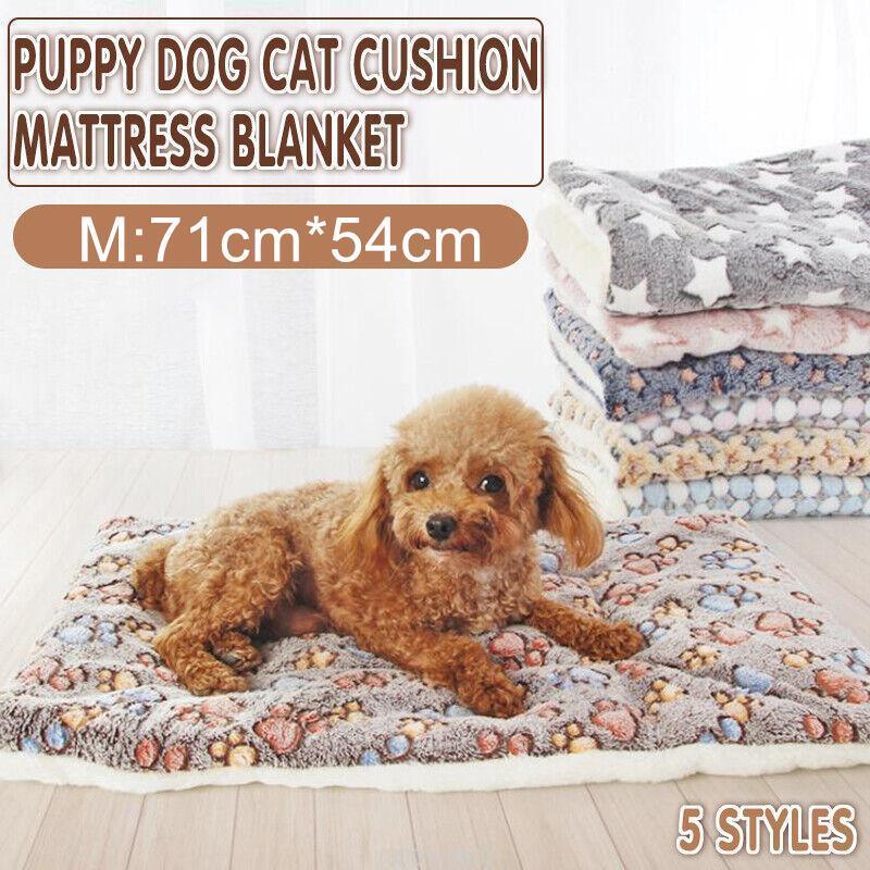 Nova M Puppy Dog Cat Cushion Mattress Blanket Bed Soft Warm Pet Pad Winter Kennel House - Pink Bear