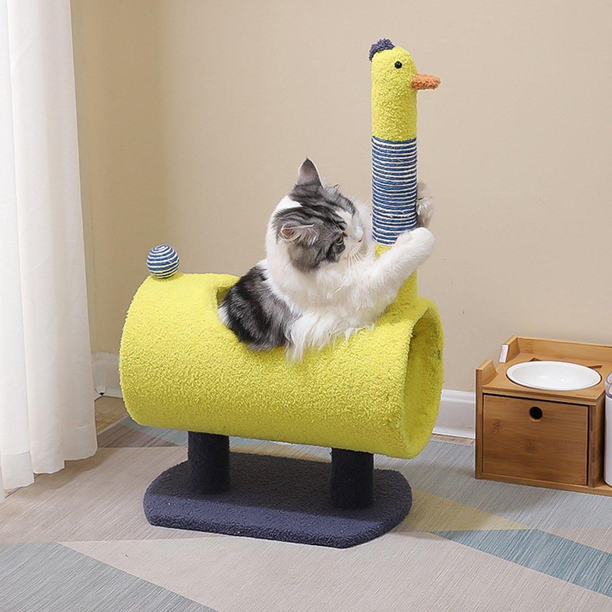Marston Cat Climbing Frame – Yellow – Medium