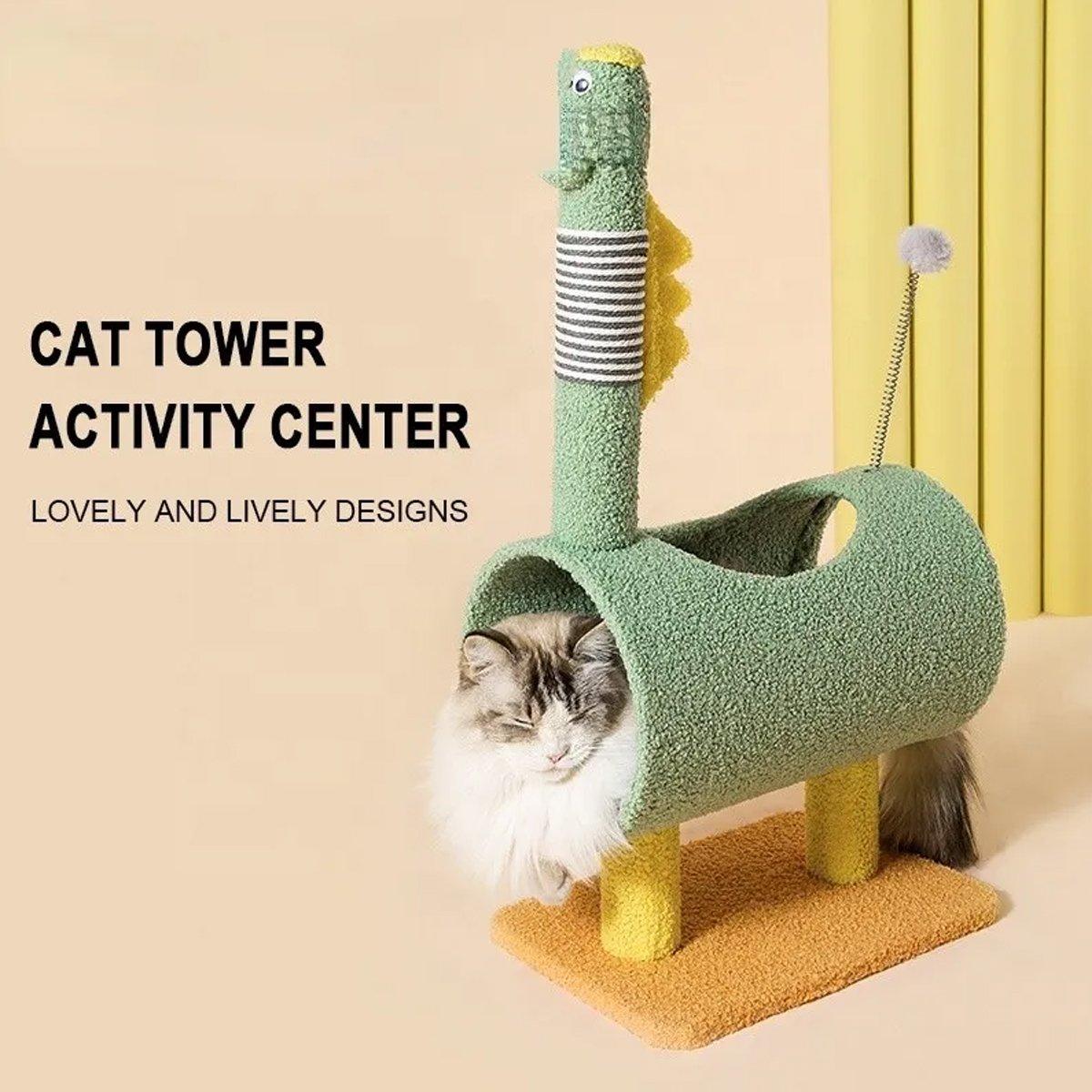 Marston Cat Climbing Frame – Yellow – Medium