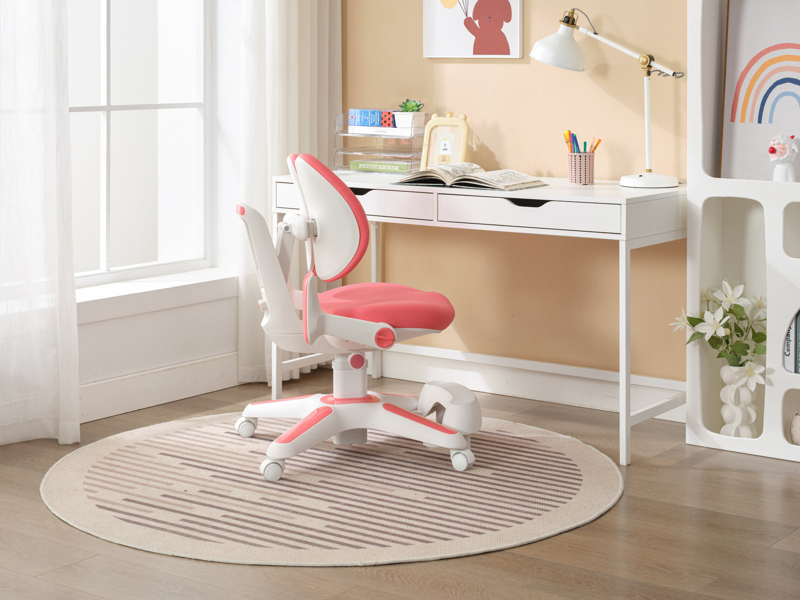 Kiera Kids Study Chair Set – Pink – Single