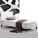 Rowan PU Leather Bed Frame – White – Single