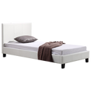 Rowan PU Leather Bed Frame – White – Single