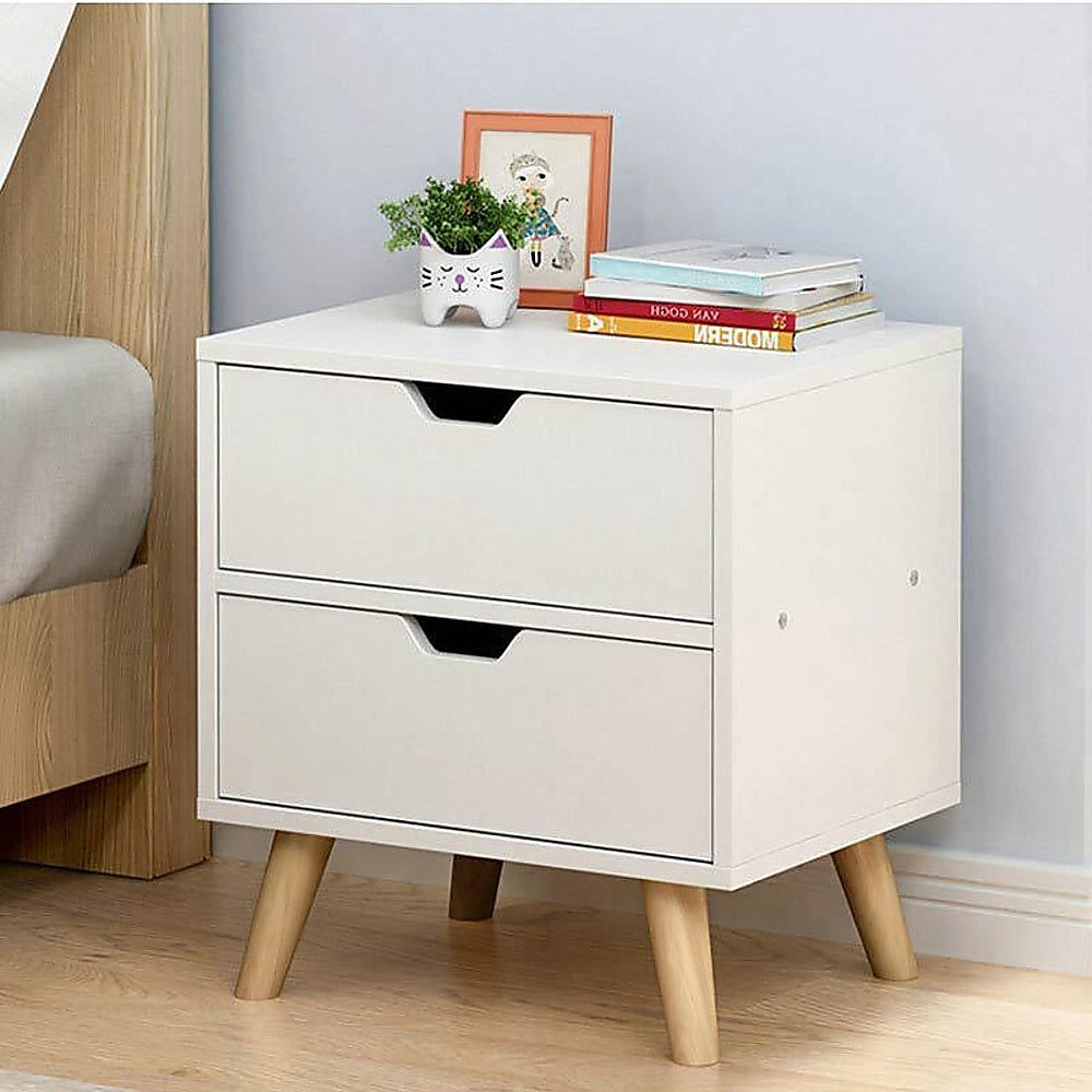 Marston Bedside Table – White – Standard