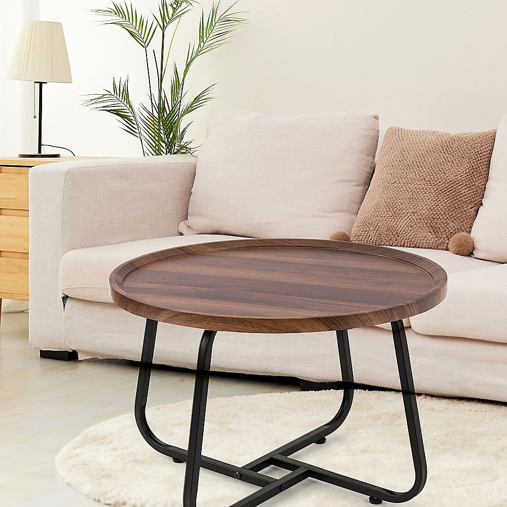Kester Round Side Table – Black – 39 cm