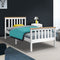 SINGLE Size - Wooden 2 tone Bed Frame - White