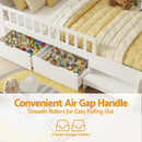 Arlo Montessori Bed Frame with Storage, LED & USB Ports – White – Single