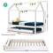 SINGLE Size - Wooden Trundle Bed Frame - White