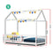 SINGLE Size - Wooden Kids House Bed Frame- White