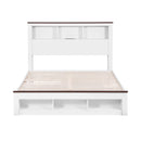 Nova Wooden Bed Frame with Storage, LED & Charging Station – White – Queen