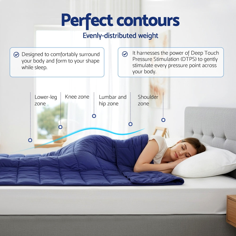 Alderon Weighted Blanket – Blue – 9kg