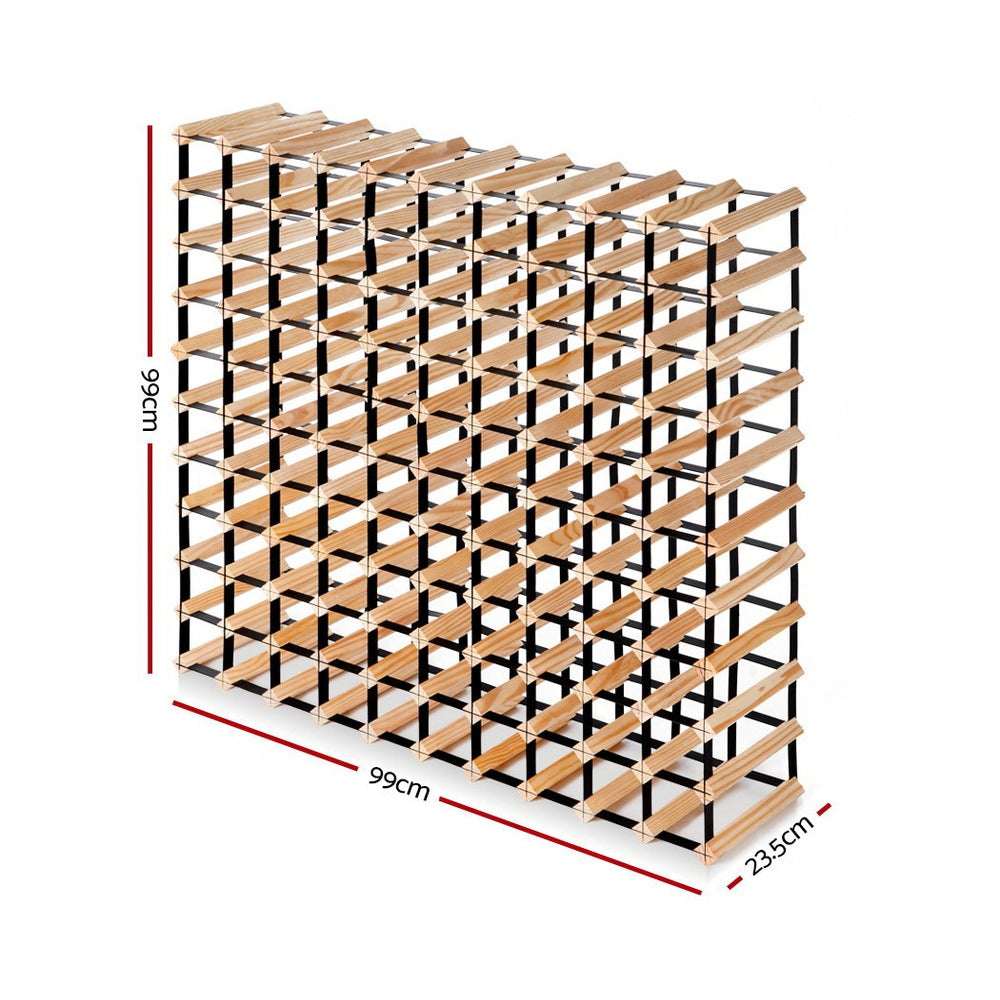 Celara Wine Rack – Natural Wood – 110 Bottle