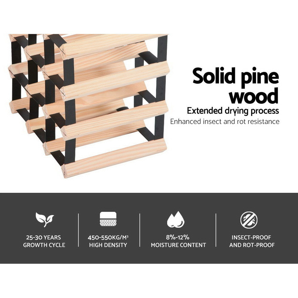 Alderon Timber Wine Rack – Natural – 12 Bottles