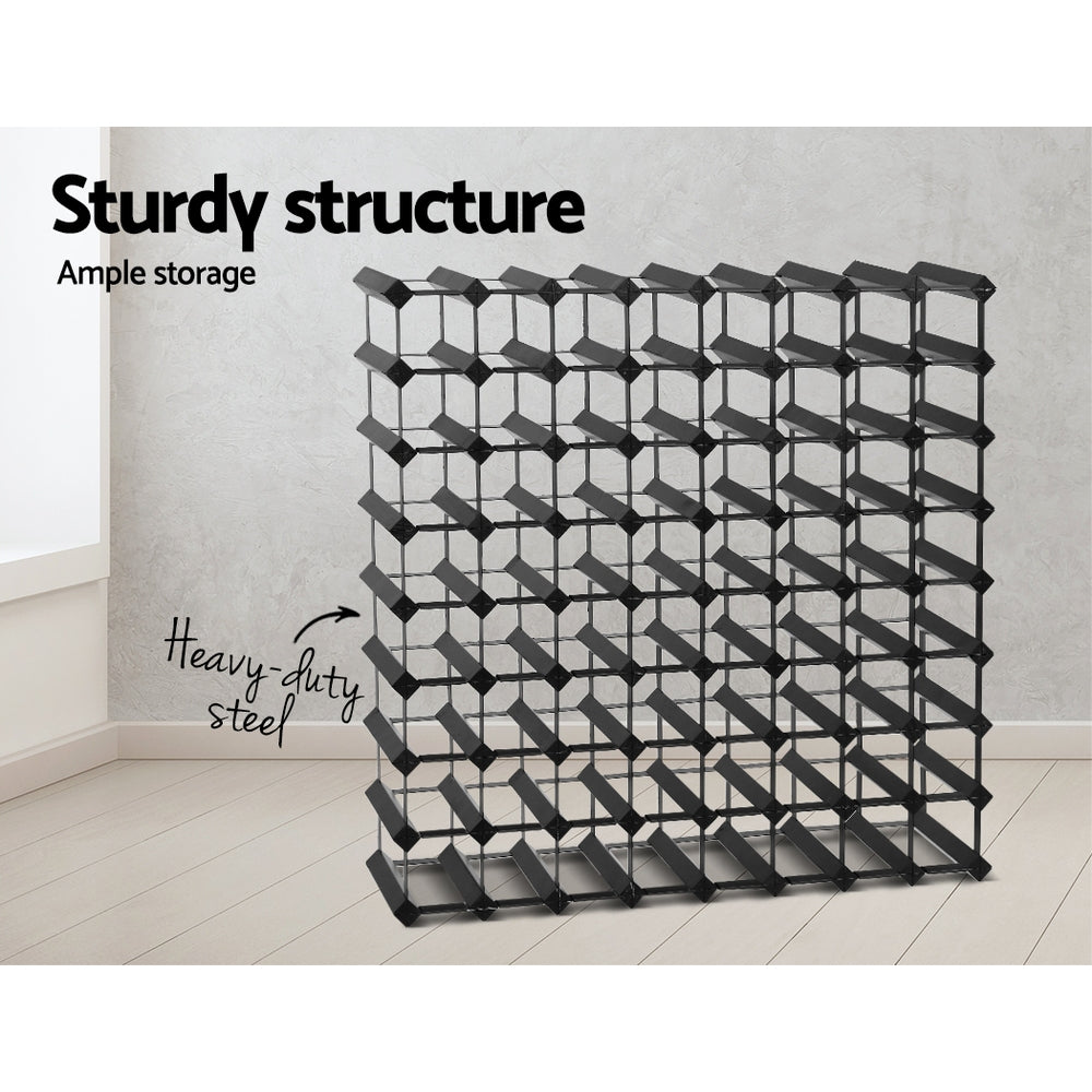 Cellar 72 Bottle Wine Rack – Black – Large