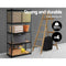 4 x 1.5M Garage Shelving Warehouse Rack - Black