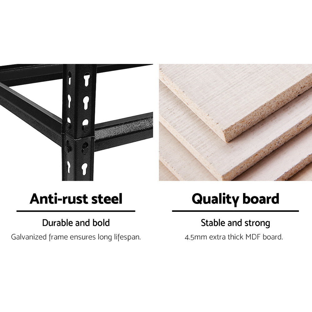 Callan Garage Shelving Warehouse Rack – Black – Set of 4