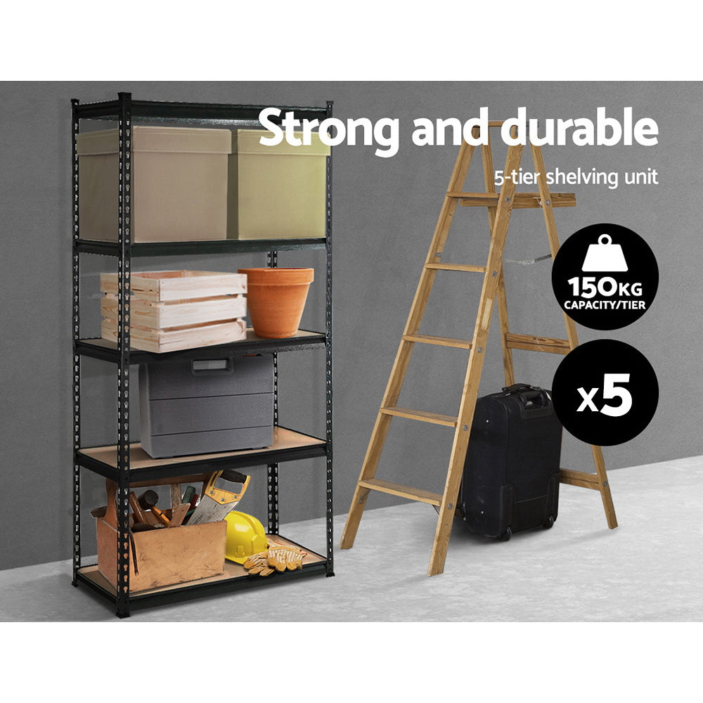 Callan Garage Shelving Warehouse Rack – Black – Set of 5