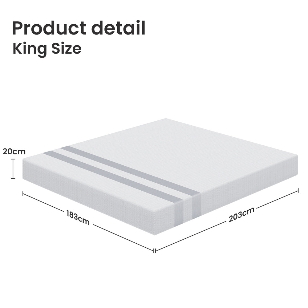 Nara Gel Foam Mattress – White – King